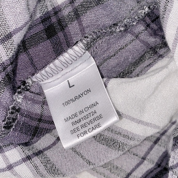 Hester & Orchard black & white plaid top size large - Picture 5 of 7